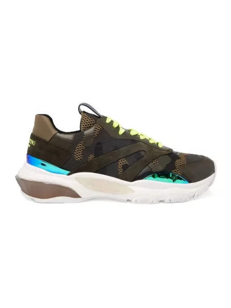 Lniane sneakersy Valentino Garavani zielone