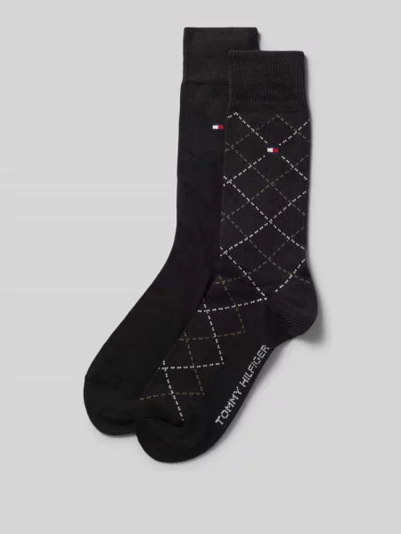 Skarpety z mieszanki bawełny Tommy Hilfiger czarne