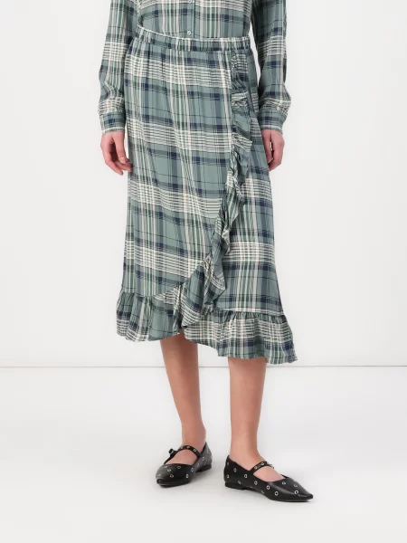 VERO MODA Fustă VMCAMILLO albastru / verde pastel alb