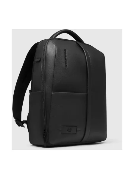 Torba na laptopa Piquadro skórzana czarna