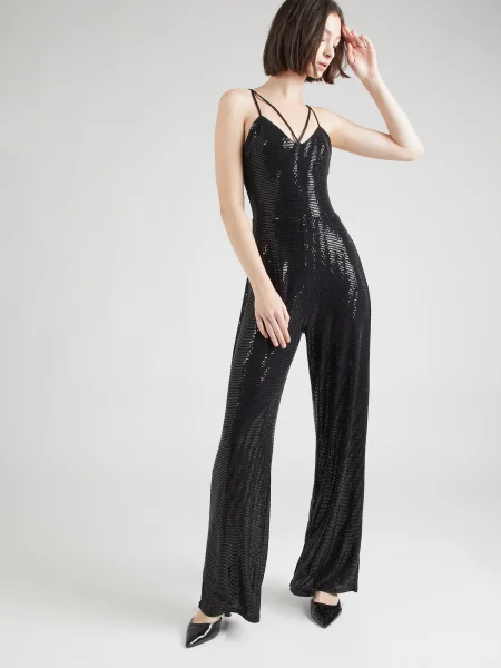 Гащеризон Guess FIARRA с овално деколте черно