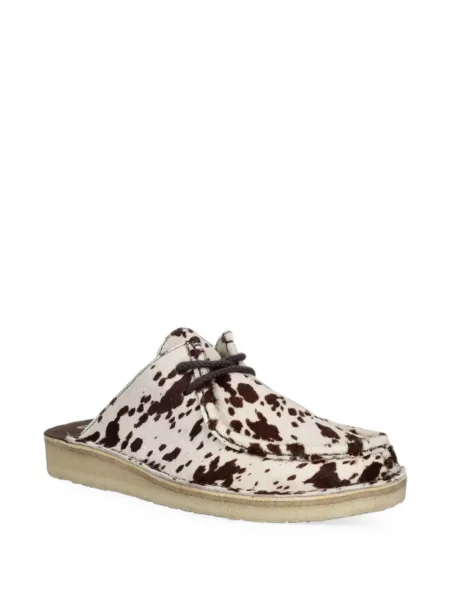 Мюли Clarks Originals без ток с принт бяло