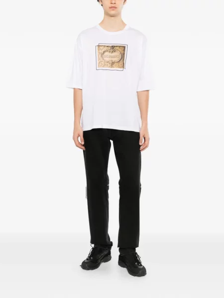 Tricou Les Hommes cu imagine alb