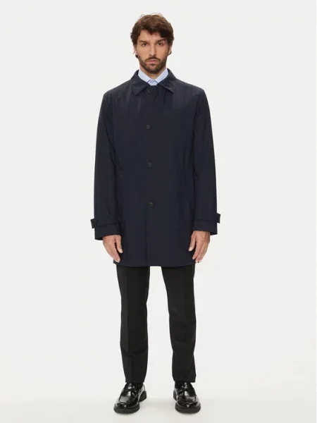 Volneni plašč Boss modra