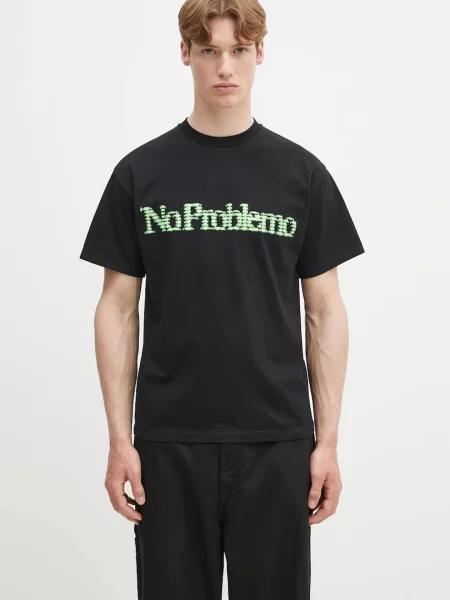 Футболка No Problemo с принтом черная