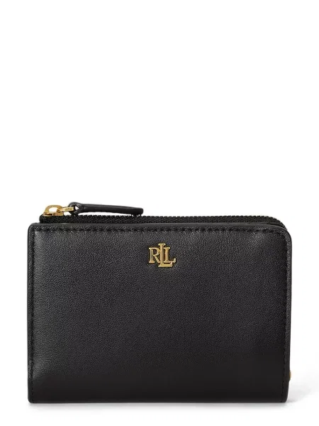 Lauren Ralph Lauren πορτοφόλι γυναικείο δερμάτινο μαύρο
