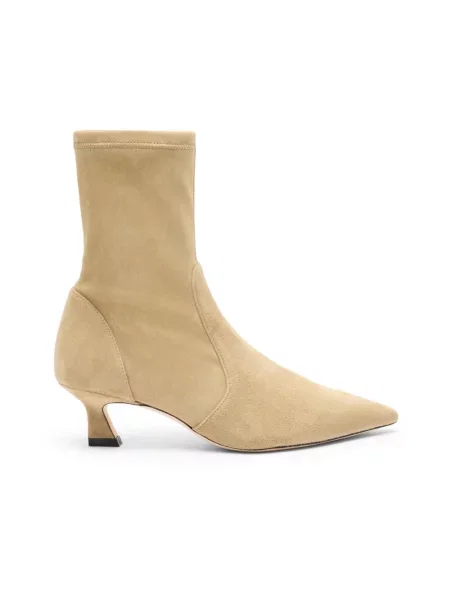 Botki Stuart Weitzman skórzane beżowe