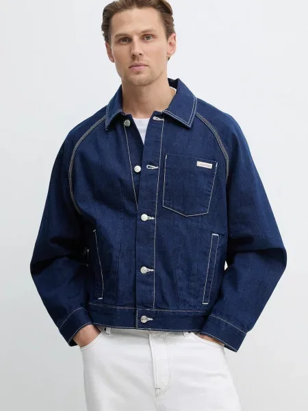 Calvin Klein Jeans geacă jeans albastru