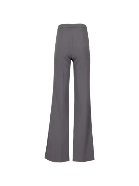Pantaloni Elisabetta Franchi evazate cu autograf gri