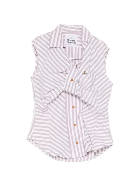 Cămașă Vivienne Westwood cu broderie violet