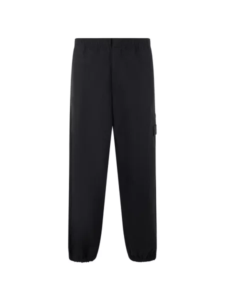 Pantaloni sport Stone Island de lână cu strasuri albastru
