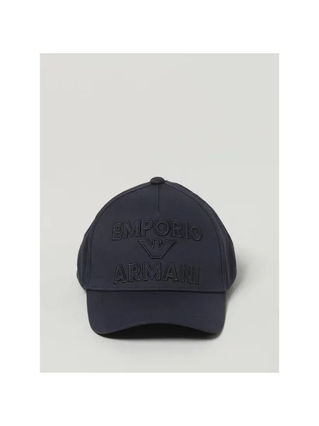 Czapka z daszkiem Emporio Armani niebieska