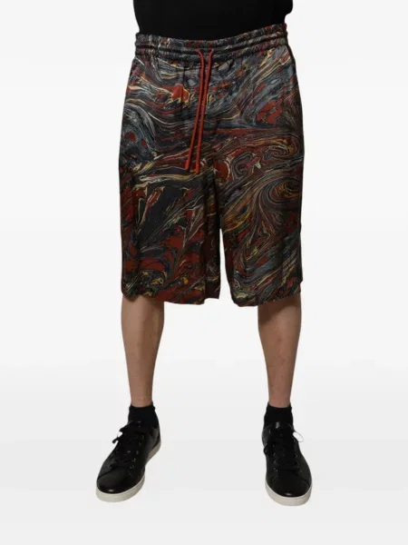 Pantaloni scurți Dolce & Gabbana cu imagine roșu