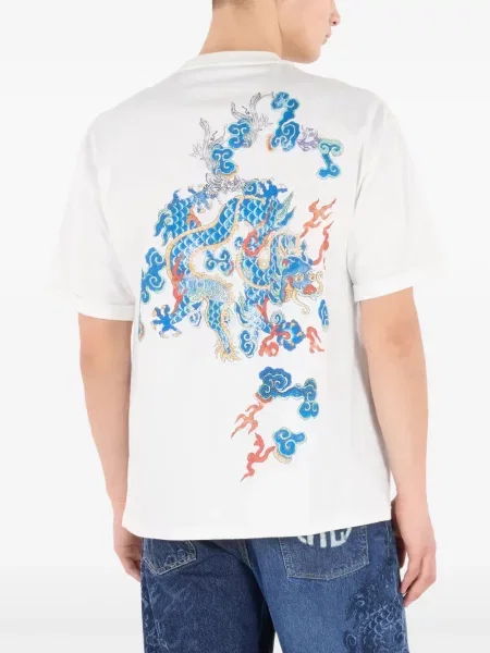 Tricou Roberto Cavalli cu imagine alb