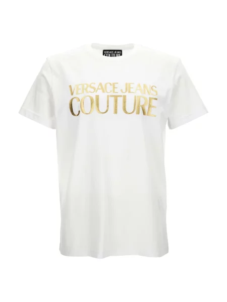 Koszulka Versace Jeans Couture z logo biała