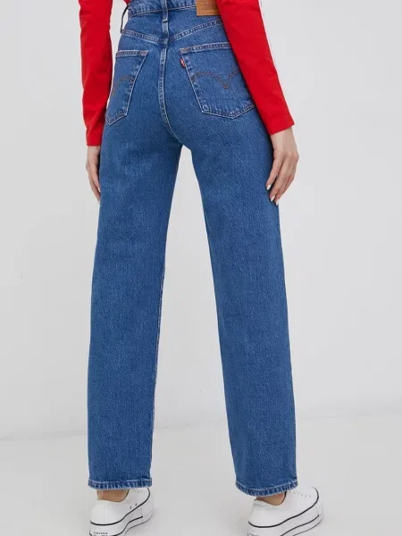 Džíny Levi's Ribcage Straight Ankle high waist modré