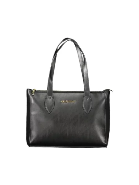 Lniana torebka Valentino Bags czarna