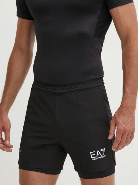 Emporio Armani pantaloni scurți de antrenament negru
