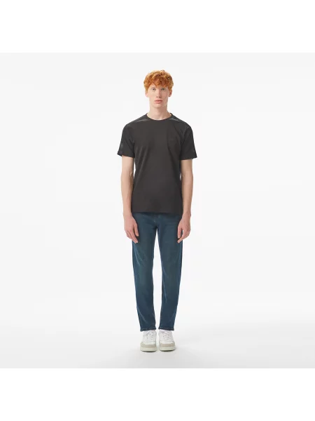 Lacoste T-Shirt Z Okrągłym Dekoltem Oversize czarny