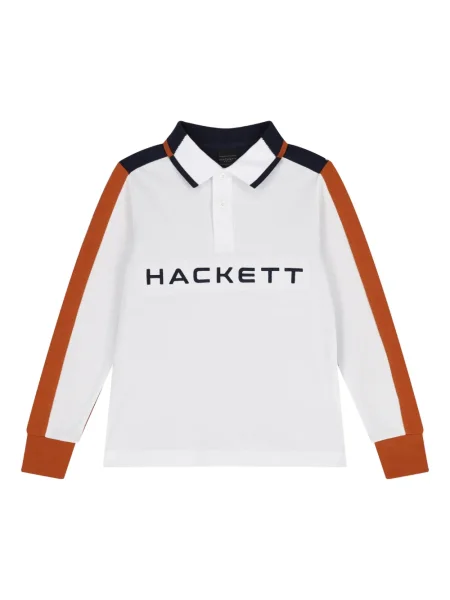 Koszulka polo dziecięca Hackett biała
