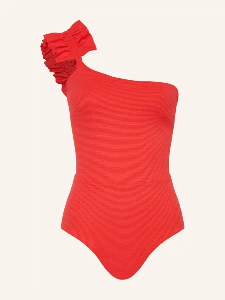 Mymarini Plavky S Jedním Ramínkem Swimsuit No. 3 S Uv Ochranou červená