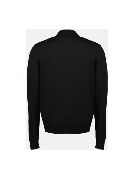 Koszulka polo Fendi wełniana czarna