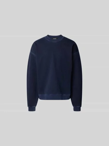 Bluza z prążkowanymi wykończeniami Dsquared2 granatowa