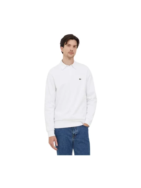 Lacoste bluza z bawełną biała