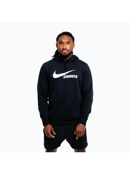 Hanorac cu glugă Nike Strength alb