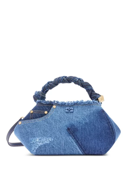 Geantă shopper Ganni albastru