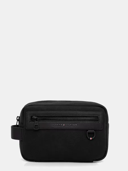 Pungă cosmetică Tommy Hilfiger din piele negru