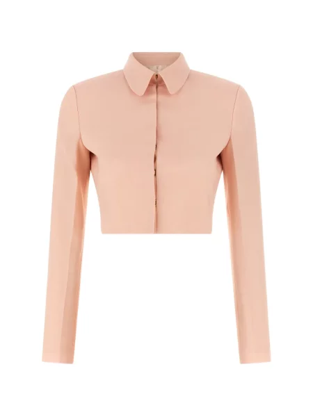 Koszula Alberta Ferretti w tropikalny nadruk różowa