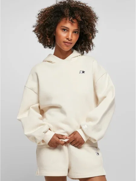 Starter Black Label Sportska sweater majica pijeska / crna bijela