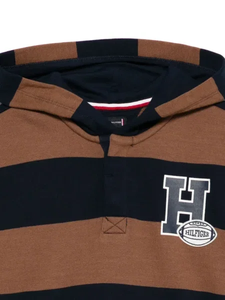 Dětska mikina s kapucí Tommy Hilfiger hnědá