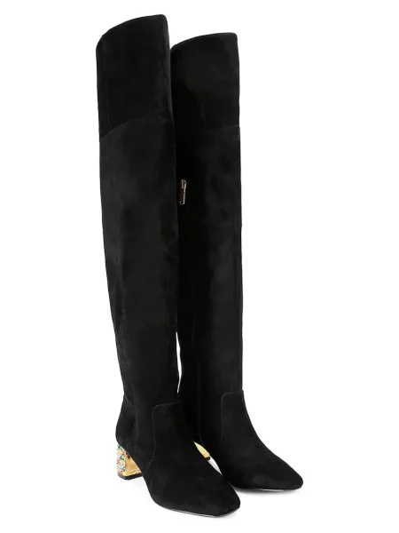 Замшевые сапоги Kurt Geiger London черные