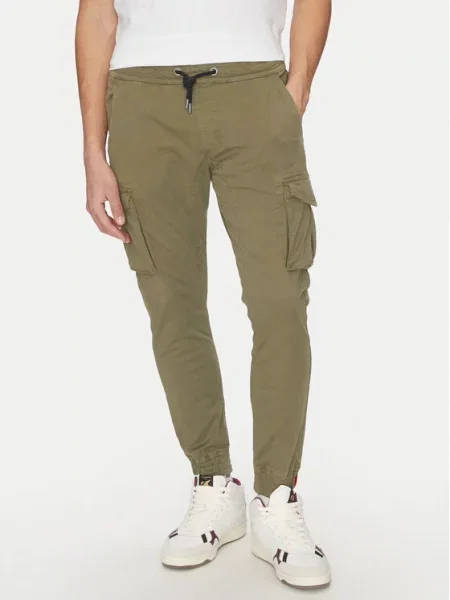 Jogger hlače Alpha Industries keper zelena