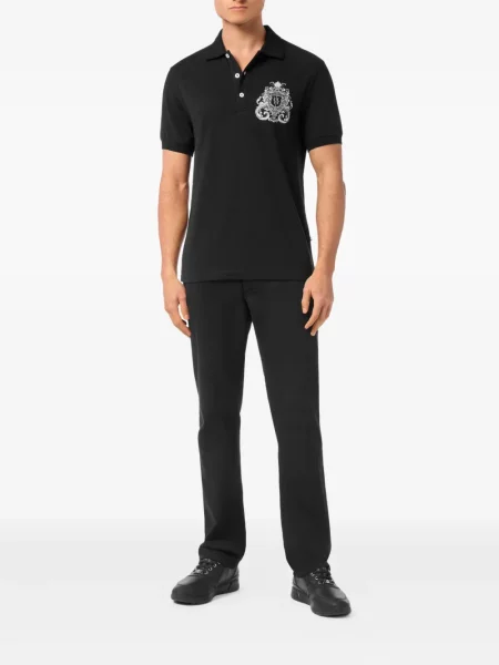 Polo Billionaire cu broderie negru