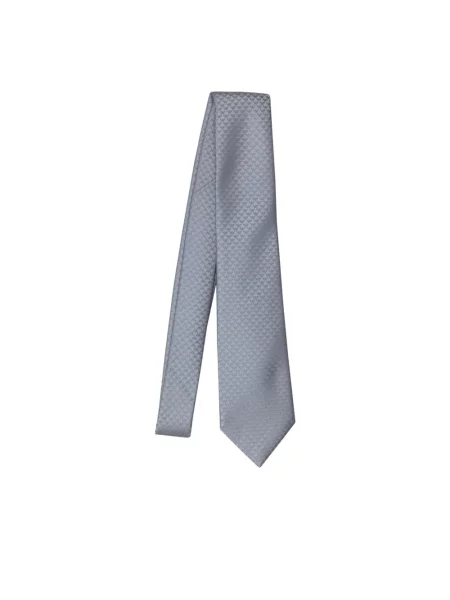 Krawat Emporio Armani wiązany szary