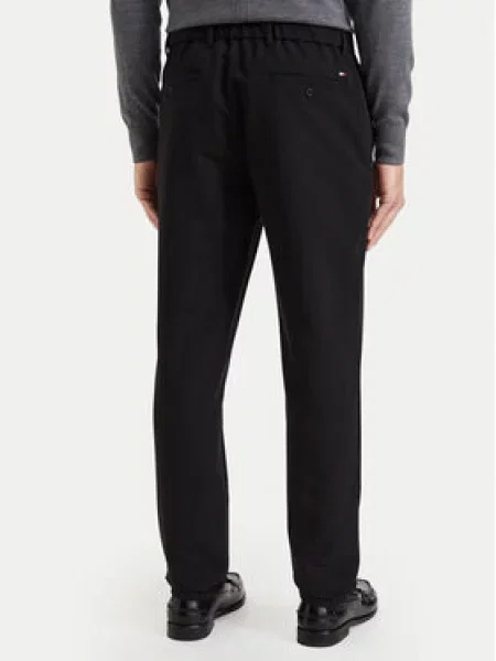 Kalhoty z materiálu Tommy Hilfiger černé