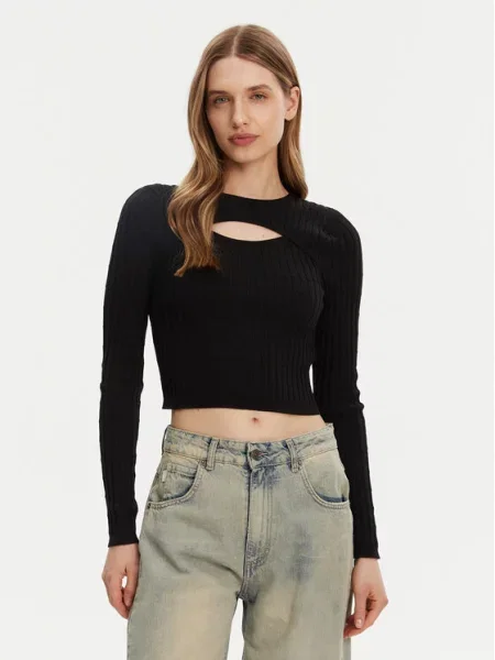 ONLY Sweter Meddi Cropped Fit czarny