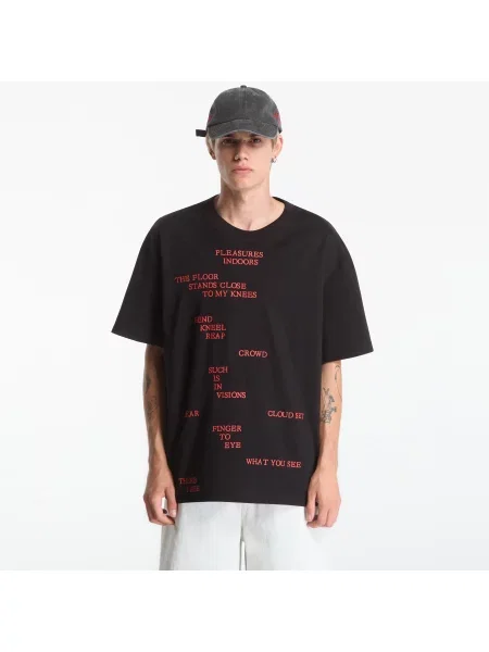 Tricou PLEASURES Indoors T-Shirt Black M negru