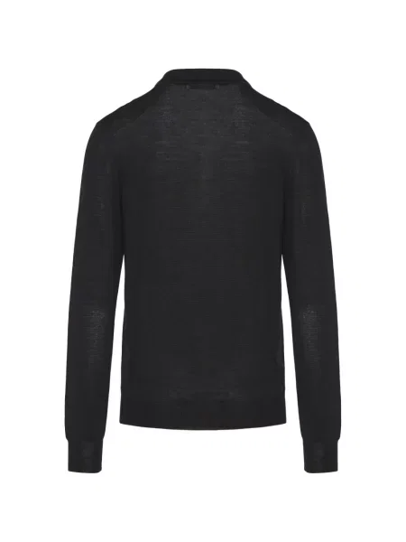 Lung tricou polo Gran Sasso negru