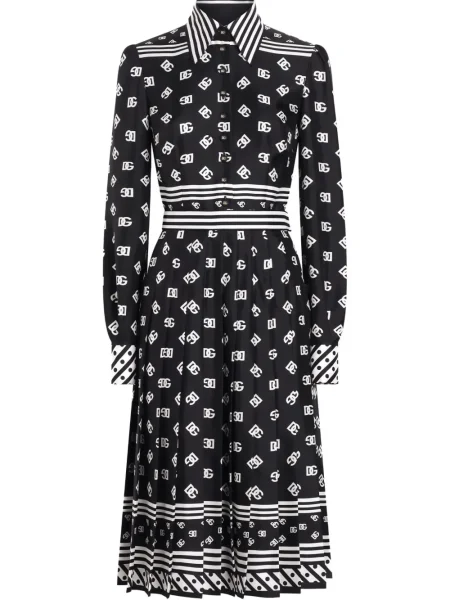 Rochie midi Dolce & Gabbana cu imagine până la genunchi de costum negru