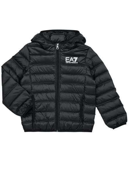 Geacă cu puf copii Emporio Armani Ea7 negru