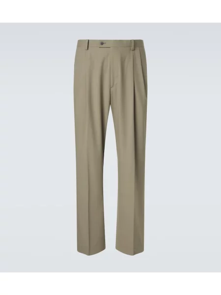 Pantaloni Auralee de lână verde