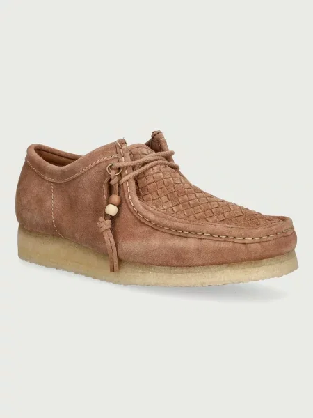 Clarks Originals Wallabee mocasini pentru bărbați din piele întoarsă maro