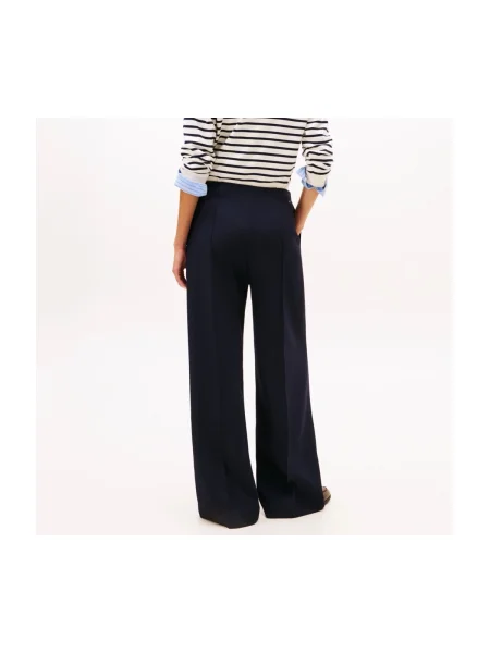 Tommy Hilfiger Palazzo nohavice Tmavomodrá Wide Leg modrá