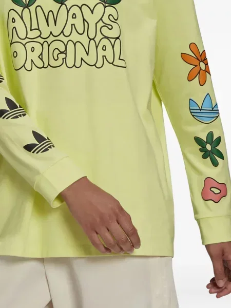 Leggings Adidas alergare cu model floral cu imagine roșu