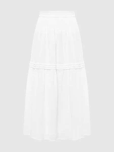 Спідниця максі з ланцюжком моніль Peserico біла