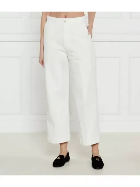 POLO RALPH LAUREN Pantaloni | Straight fit alb